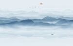 水墨山