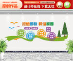 拒绝邪教文化墙