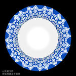 盘子餐具陶瓷碗花面图案