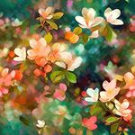 数码印花  水彩花 大牌小碎花