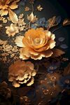 金色奢华花卉壁纸