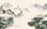 客厅 高端意境山水 tif分层