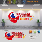 四个铁一般文化墙