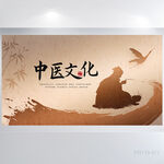 中医养生中医文化中药展板海报