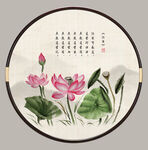 荷花装饰画