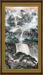 竖式山水画 