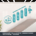 医院楼梯文化墙