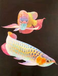油画金龙鱼
