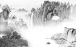 高端 高雅灰色山水 tif分层