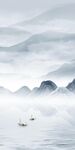 蓝色 新山水玄关画 TIf分层