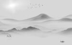 高端 灰色高档山水 tif分层