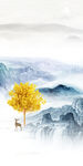 人气 清晰山水玄关 tiF分层