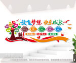 放飞梦想快乐成长幼儿园形象墙