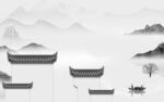 沙发 灰色高雅山水 Tif分层