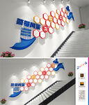 警队风采楼梯文化墙