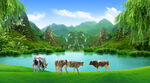 五牛图风景画