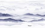 别墅 新中式画山水 TiF分层