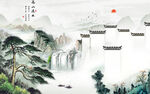 别墅 高端意境山水 tif分层