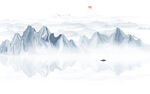 抽象意境山水画