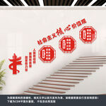 核心价值观楼梯墙