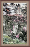 竖式山水画 