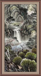 竖幅山水画 