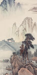 别墅 中式背景玄关 tIf分层