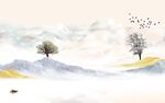 别墅 中式山水新画 Tif分层