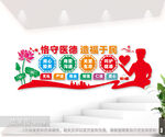 恪守医德造福于医院文化墙标语