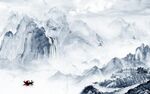 江山如画山水背景墙