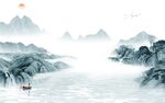 现代 轻奢客厅山水 TIF分层
