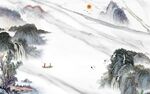 高端 客厅背景山水 TIf分层