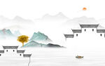 简约 新款极简山水 Tif分层