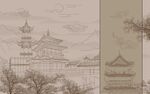 新中式背景墙 