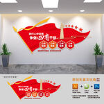 争做四有干部文化墙