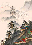 水墨山水画
