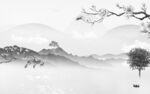大气 灰色高清山水 tIf分层