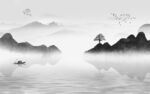 高端 高雅灰色山水 tIf分层