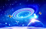 唯美梦幻星空kv银河系背景