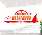 青年奋斗励志文化墙图片