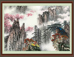 巨幅山水国画 