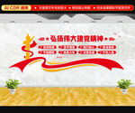 弘扬伟大建党精神文化墙