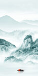 蓝色 高清新玄关画 tiF分层