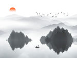 水墨山水素材