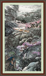 竖式山水画 