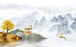 简约山水背景墙