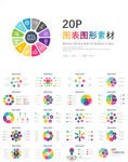 扁平化数据图表合集PPT模版