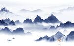 爆款 现代中式山水 TIf分层