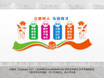 学校三风一训文化墙