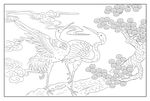 松树仙鹤 